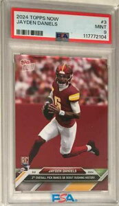 2024 Topps Now NFL�t�b�g�{�[�� PSA 9 �W�F�C�f���E�_�j�G���Y RC �R�}���_�[�Y ���[�L�[�J�[�h #3