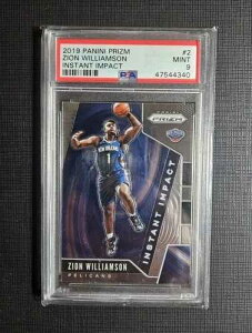 2019-20 NBA PRIZM INSTANT IMPACT ���[�L�[�J�[�h RC �U�C�I���E�E�B���A���\�� PSA 9