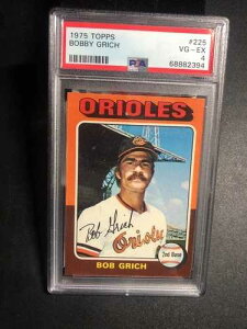 1975�N Topps #225 �{�r�[�E�O���b�` �J�[�h - PSA 4 VG-EX �O���[�h