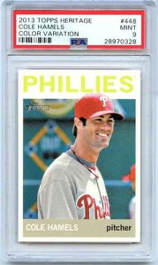 2013 Topps Heritage �R�[���E�n�����X �J���[�X���b�v �o���G�[�V���� SP #448 PSA 9 �~���g �t�B���[�Y