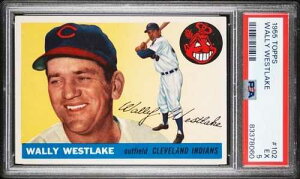 1955�N Topps �x�[�X�{�[���J�[�h �E�H�[���[�E�E�F�X�g���C�N #102 �N���[�u�����h�E�C���f�B�A���X PSA 5