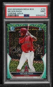 2023 Bowman Chrome Prospects Mega Box Aqua Mojo Refractor Nelson Rada PSA 9 b4d