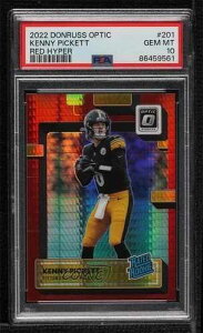2022 Donruss Optic Rated Rookie Red Hyper Prizm Kenny Pickett PSA 10 GEM MT rj1