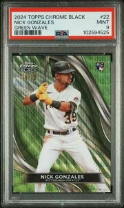 �j�b�N�E�S���U���X 2024 Topps Chrome Black 22 Green Wave RC 29/99 PSA 9