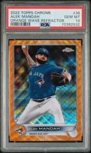 2022 SSP /25 Topps Chrome ALEK MANOAH PSA 10 Orange Wave Refractor �K�����ǂ݂��������B