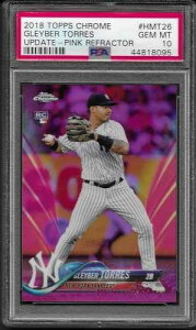 �O���C�o�[�E�g�[���X 2018 Topps Chrome Pink Refractor #HMT26 PSA 10