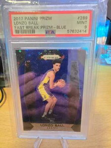 2017-18 Panini Prizm Lonzo Ball Fast Break Blue Prizm #289 /175 ���[�L�[ PSA 9
