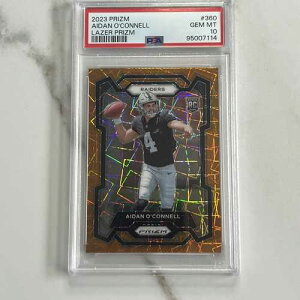 2023 Panini Prizm Orange Lazer #360 Aidan O'Connell RC ���[�L�[ PSA 10 GEM ���C�_�[�X