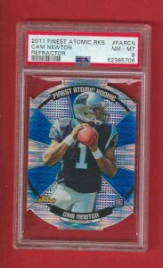 2011 Topps Football American Finest Atomic RKS Refractor Cam Newton PSA 8-