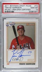 2011 Bowman Draft Aflac All-American Travis Harrison PSA 10 GEM MT Auto 0l2