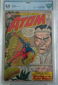 ATOM #1 1962 MEGA KEY ISSUE CBCS 5.5 FINE- ���ɗǂ���ԁA���炩�ɉߏ��]������Ă��܂�!