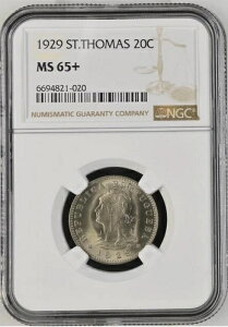 �Z���g�E�g�[�}�X�E�A���h�E�v�����X �|���g�K���� 20 C 1929 NGC MS 65+ UNC �j�b�P��