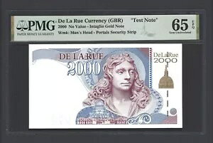 De La Rue (GBR)�A�z�ʂȂ��A2000�N�A���ŋ��݁u�e�X�g�m�[�g�vUNC�O���[�h65