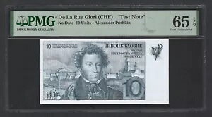 De La Rue Giori (CHE)�A10�P�ʁA�A���N�T���_�[�E�v�[�V�L���u�e�X�g�m�[�g�vUNC�O���[�h65