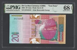 De La Rue (GBR)�A20 �P�ʁA2008 �N�A���z�Đ��\�G�l���M�[�u�e�X�g�m�[�g�v�AUNC �O���[�h 68