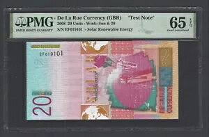 De La Rue (GBR)�A20 �P�ʁA2008 �N�A���z�����d�Đ��\�G�l���M�[�u�e�X�g�m�[�g�v�AUNC �O���[�h 65
