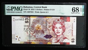 [��V���A���i���o�[] �o�n�} 3�h�� 2019�N P78 PMG 68 �ɏ� ��� UNC EPQ QEII #7953