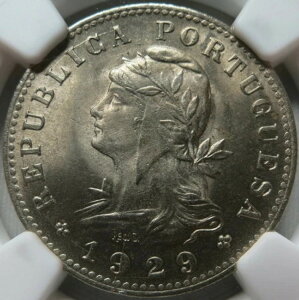 �Z���g �g�[�}�X & �v�����X �|���g�K�� �|���g�K�� 20 �Z���^�{ 1929 NGC MS 63 UNC �j�b�P��