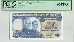 ���U���r�[�N 100 �G�X�N�[�h 1972�AP-113�APCGS 66 PPQ ��� UNC / �����ʁA��