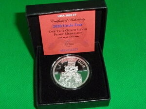 2020 �V���o�[�V�[���h UNCLE FEAR 1�I���X �V���o�[ PROOF COA #452 �ȉ�!!!