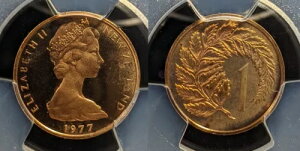 �j���[�W�[�����h 1977�N �v���[�t 1�Z���g 1�Z���g PCGS PR67DCAM FDC UNC #3347