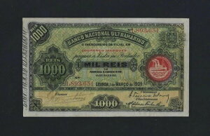 �|���g�K�� ���U���r�[�N 1000 REIS 1909 P-33 EF-AUNC ���A