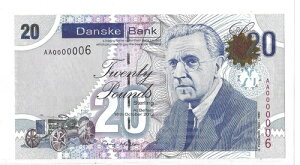 ��ԍ� AA0000006 �k�A�C�������h Danske Bank 20�|���h P-213 UNC ���Ɋ�