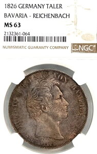 �h�C�c���B�o�C�G���� 1826�N �^�[���[�ݕ� �^�[���[ NGC MS 63 VZ/STG UNC ���C�q�F���o�b�n