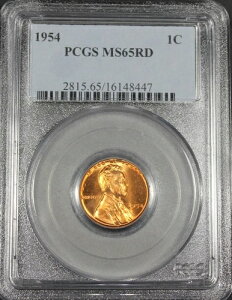 1954�N P �����J�[�� �Z���g �E�B�[�g�y�j�[ PCGS MS65RD UNC MS 65 RD �ؖ��� 16148447
