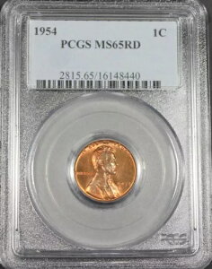 1954�N P �����J�[�� �Z���g �E�B�[�g�y�j�[ PCGS MS65RD UNC MS 65 RD �g�[�� # 16148440