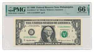 �A�����J���O������ 1�h�� �t�B���f���t�B�A 1999�N �X�^�[�m�[�g* PMG�O���[�h MS 66 EPQ