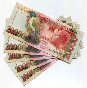 P67b Unc St. Thomas and Prince 20 000 Dobras �T���g���E�v�����V�y 1996 X 5 �s�[�X