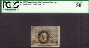 �t���N�V���i���ʉ� ��2�񔭍s 50�Z���g FR# 1317 �ǉ����� 18-63-A AUNC PCGS 50
