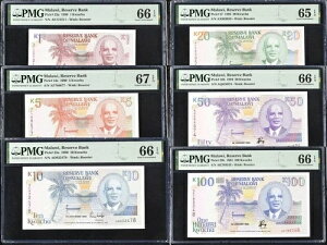 �}���E�C SET 6 1 5 10 20 50 100 �N���`�� 1990-1994 P 23 -28 29 Gem UNC PMG 66 67 EPQ