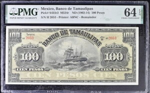 �^�}�E���p�X��s P#S433r2 M524r ND (1902-14) 100 �y�\ PMG Choice UNC 64 EPQ