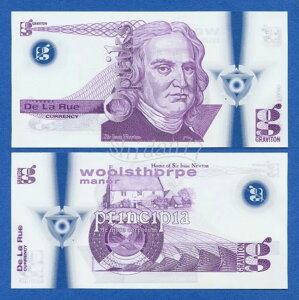 De La Rue Currency Isaac Newton Optiks Graviton - �|���}�[�����Ў����m�[�g Unc