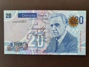 ��ԍ� AA0000001 �k�A�C�������h Danske Bank 20�|���h P-213 UNC ���Ɋ�