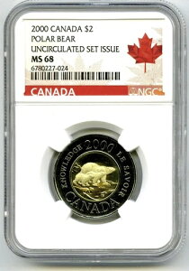 2000�N�J�i�_�h�� �|�[���[�x�A�i���b�W NGC MS68 UNC �g�D�[�j�[ 2�h��