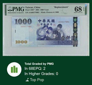 [AA�g�b�v�|�b�v] ��p 1000�� 2004 P1997* PMG 68 SUPERB UNC EPQ STAR/�����i