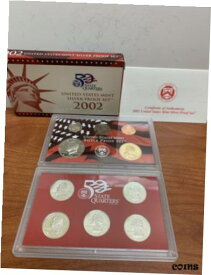 【極美品/品質保証書付】 アンティークコイン コイン 金貨 銀貨 [送料無料] 2002-S US Mint Silver Proof Set 10 Coins with Original Box & COA