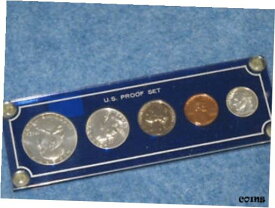 【極美品/品質保証書付】 アンティークコイン 銀貨 1962 US Silver Proof Set in Blue Capital Lucite Frosted Franklin Half E1061 [送料無料] #sof-wr-009190-8192