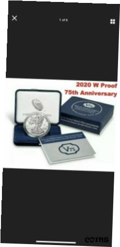 アンティークコイン コイン 金貨 銀貨 [送料無料] End Of World War 2 75th Anniversary American Eagle Silver Proof Coin SEALED BOXのサムネイル