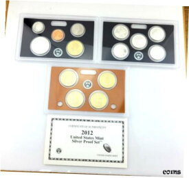 【極美品/品質保証書付】 アンティークコイン コイン 金貨 銀貨 [送料無料] 2012 US Silver 14 Coin Proof Set. 3 Sets in One. Quarter & $1 1221CO-3