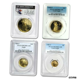 【極美品/品質保証書付】 アンティークコイン 金貨 1988 4-Coin Proof Gold American Eagle Set PR-70 PCGS - SKU#131945 [送料無料] #gct-wr-009191-178