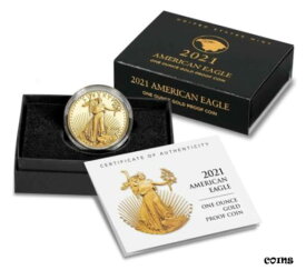 【極美品/品質保証書付】 アンティークコイン 金貨 2021-W American Eagle One Ounce Gold Proof Coin (21EBN)Type 2 - Ready to Ship [送料無料] #gcf-wr-009191-281