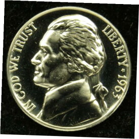 【極美品/品質保証書付】 アンティークコイン 硬貨 1963 Proof Jefferson Nickel (C02) [送料無料] #oof-wr-009193-4050