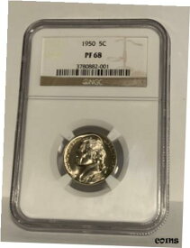【極美品/品質保証書付】 アンティークコイン コイン 金貨 銀貨 [送料無料] 1950 Jefferson Nickel PR68 NGC