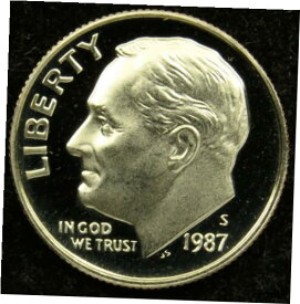 【極美品/品質保証書付】 アンティークコイン 硬貨 1987 S Deep Cameo Proof Roosevelt Dime (C02) [送料無料] #oof-wr-009203-3294