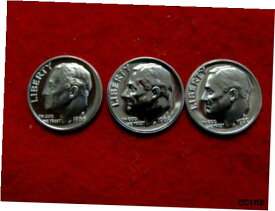 【極美品/品質保証書付】 アンティークコイン コイン 金貨 銀貨 [送料無料] 1968S 1969S 1970S 10c ROOSEVELT PROOF DIMES 3-COINS ITEM #45