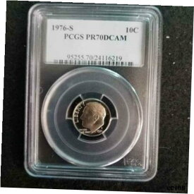 【極美品/品質保証書付】 アンティークコイン コイン 金貨 銀貨 [送料無料] 1976 Proof Roosevelt Dime PCGS PR70 DCAM